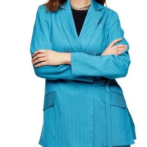 Topshop Self Stripe Jacquard Blazer NWT